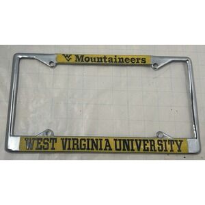 West Virginia University Mountaineers Open Chrome License Plate Frame